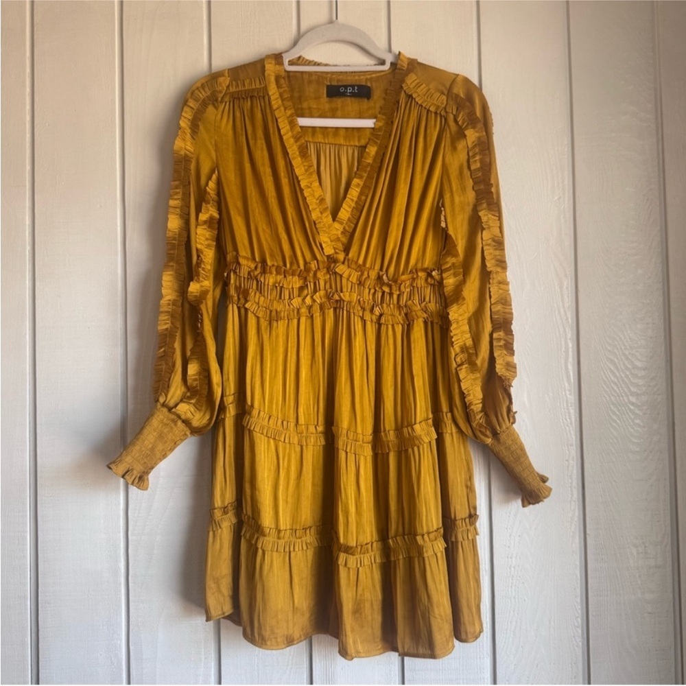 o.p.t. Long Sleeve Ruffled Mini Dress - Picture 2 of 6